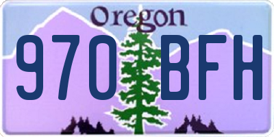 OR license plate 970BFH
