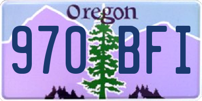 OR license plate 970BFI