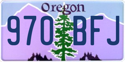 OR license plate 970BFJ