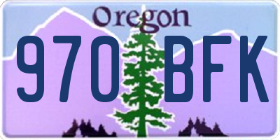 OR license plate 970BFK