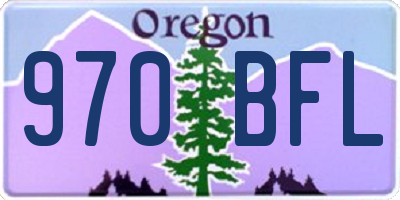 OR license plate 970BFL
