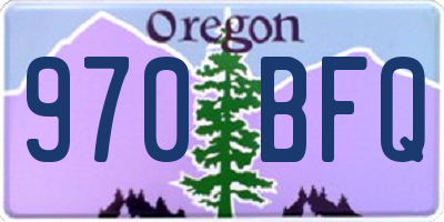 OR license plate 970BFQ
