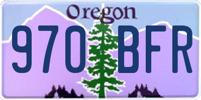 OR license plate 970BFR