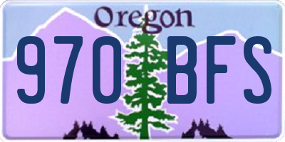 OR license plate 970BFS