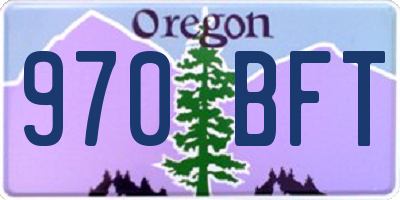 OR license plate 970BFT