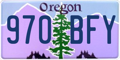 OR license plate 970BFY