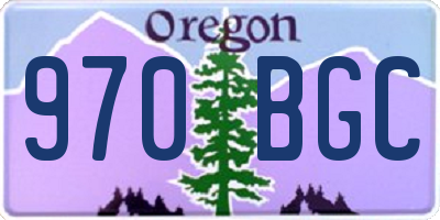 OR license plate 970BGC