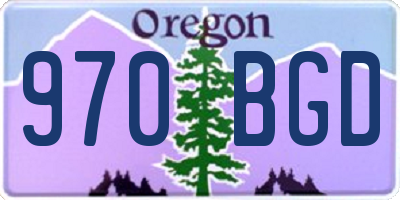 OR license plate 970BGD