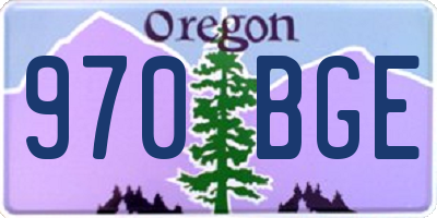 OR license plate 970BGE
