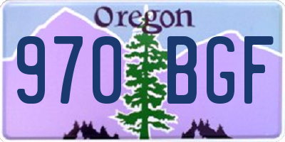 OR license plate 970BGF