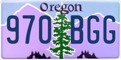OR license plate 970BGG