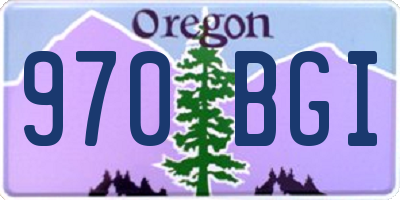 OR license plate 970BGI