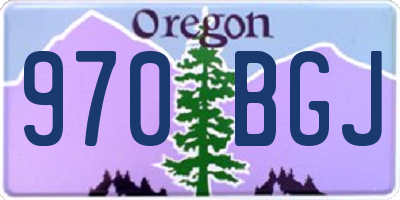 OR license plate 970BGJ