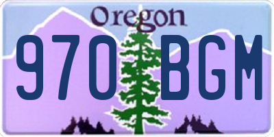 OR license plate 970BGM