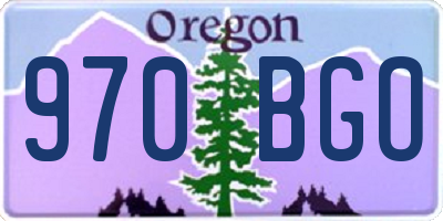 OR license plate 970BGO