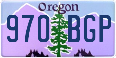 OR license plate 970BGP