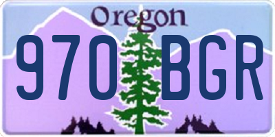 OR license plate 970BGR