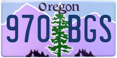 OR license plate 970BGS