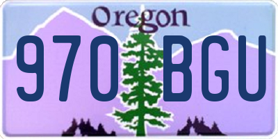OR license plate 970BGU