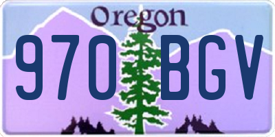 OR license plate 970BGV