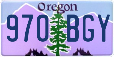 OR license plate 970BGY
