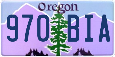 OR license plate 970BIA
