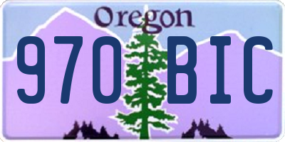 OR license plate 970BIC
