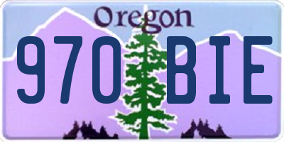 OR license plate 970BIE
