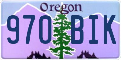 OR license plate 970BIK