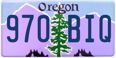 OR license plate 970BIQ