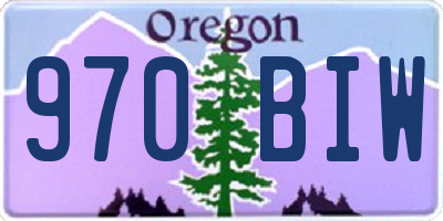 OR license plate 970BIW