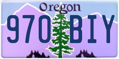 OR license plate 970BIY
