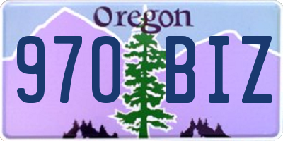 OR license plate 970BIZ