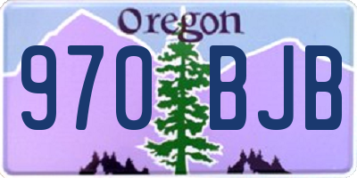 OR license plate 970BJB