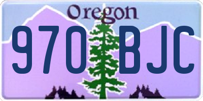 OR license plate 970BJC