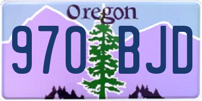 OR license plate 970BJD