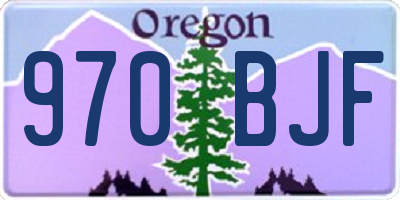 OR license plate 970BJF