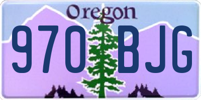 OR license plate 970BJG