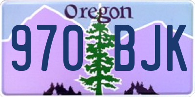 OR license plate 970BJK