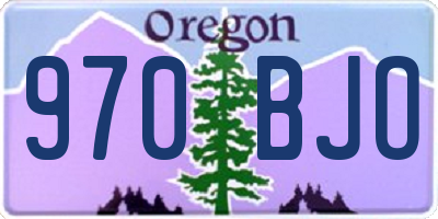 OR license plate 970BJO