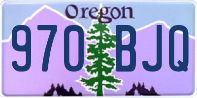 OR license plate 970BJQ
