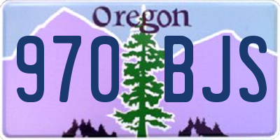 OR license plate 970BJS