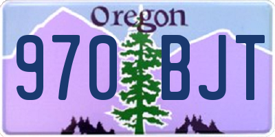 OR license plate 970BJT