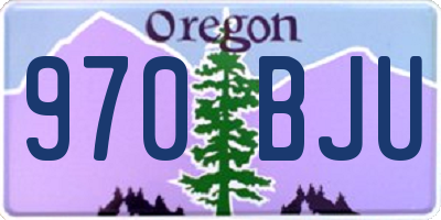 OR license plate 970BJU