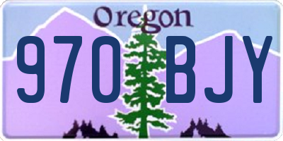 OR license plate 970BJY