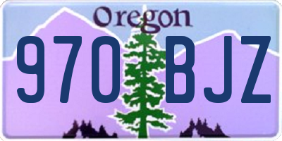 OR license plate 970BJZ