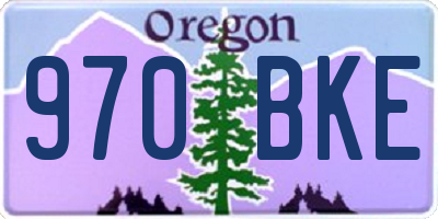 OR license plate 970BKE