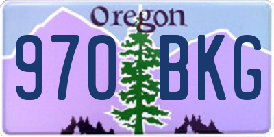 OR license plate 970BKG