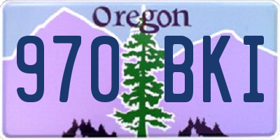 OR license plate 970BKI