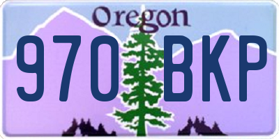 OR license plate 970BKP